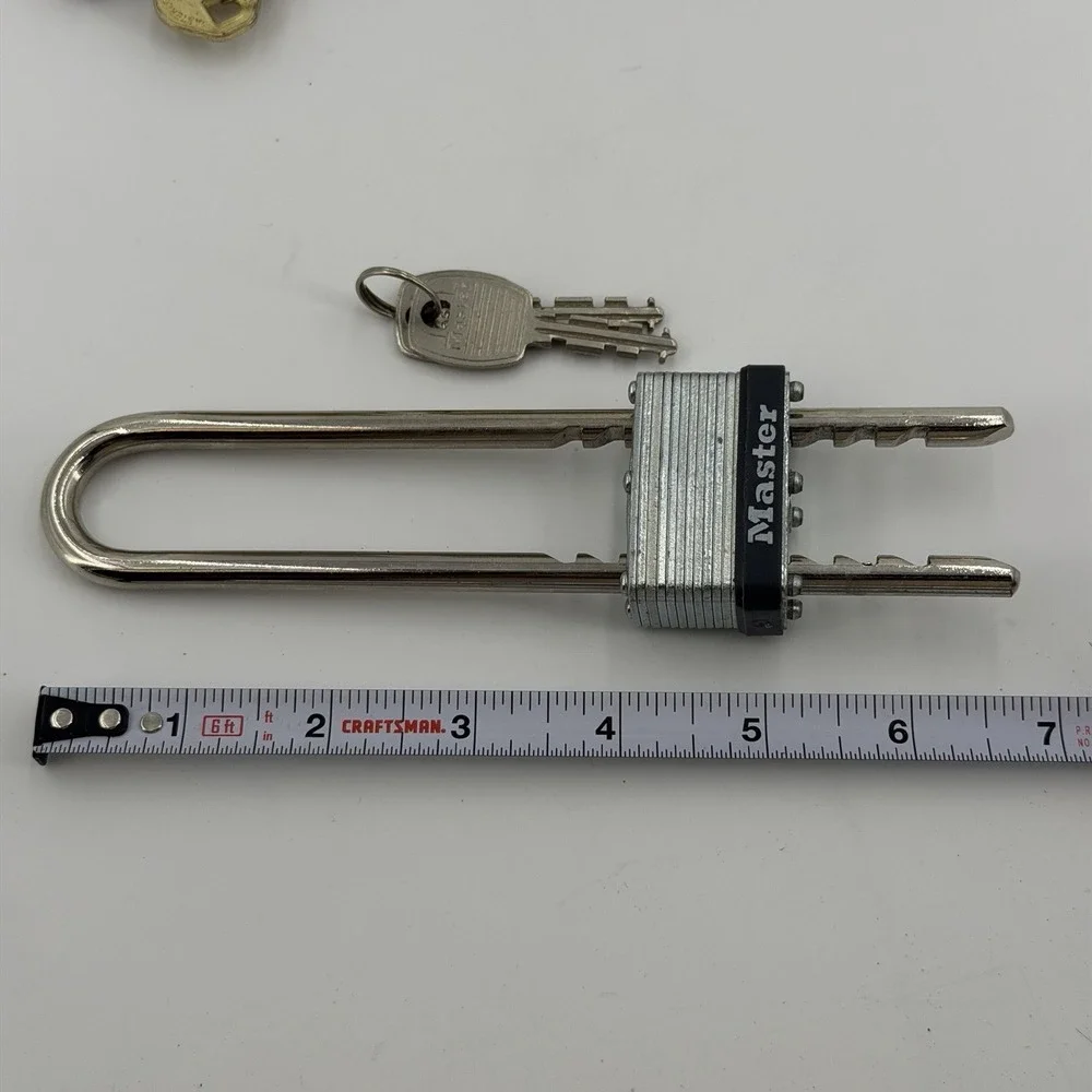 Master Lock Gold Commercial Model Military Safety Padlock w/ 2 Keys Lot Of 5